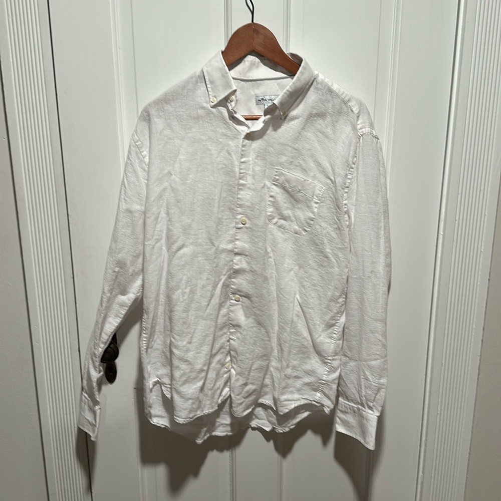 Peter Millar Men’s Linen Dress Shirt Large
